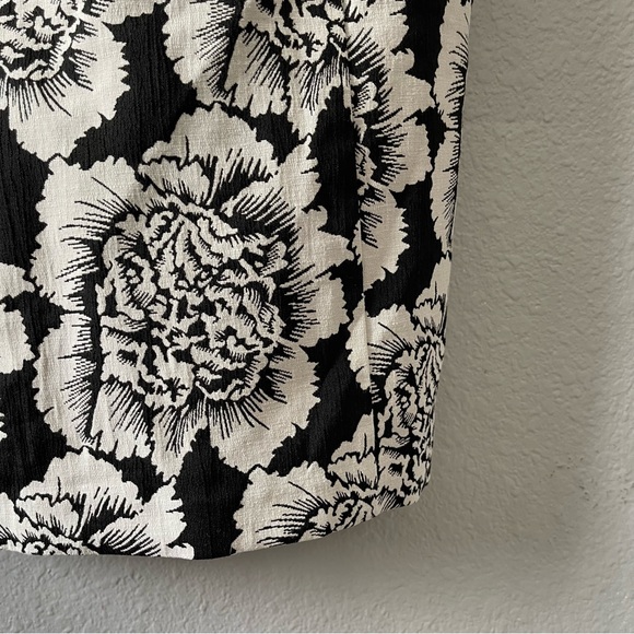 Plenty by Tracy Reese Black and White Floral Sheath Dress Size 4 - Picture 4 of 10